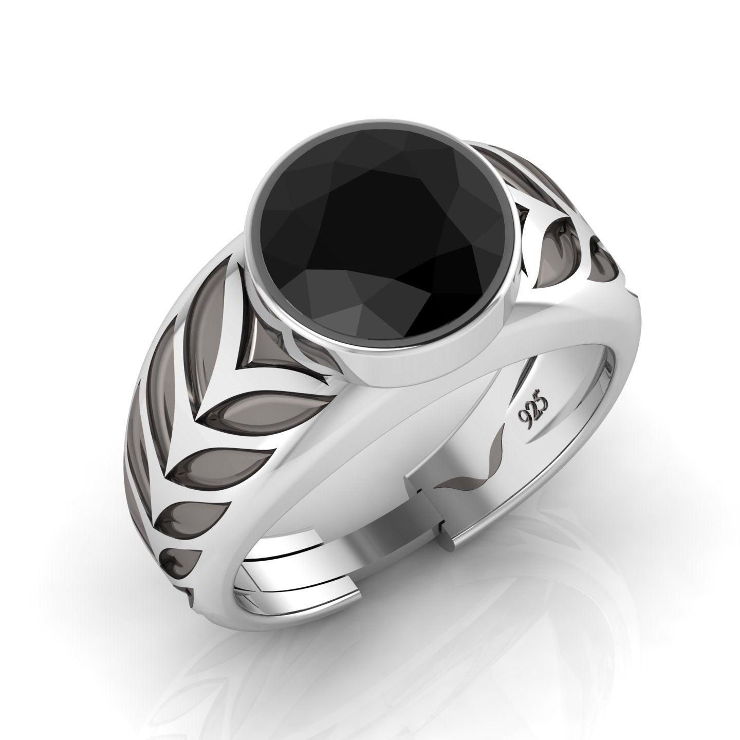 Nuri Round Black Onyx Ring