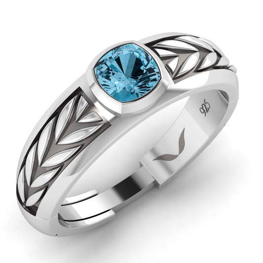 Slayer Ring Blue Topaz