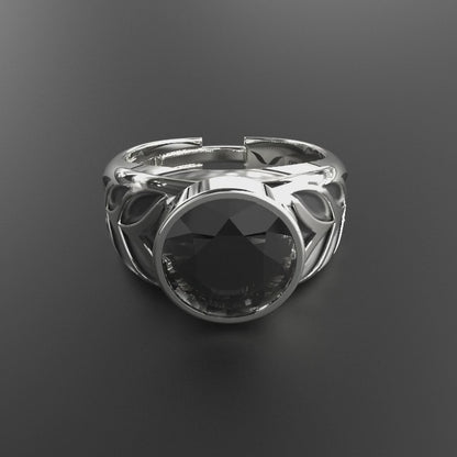 Nuri Round Black Onyx Ring